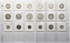 Rosja, RSFSR, ZSRR, Litwa, srebrne monety (9szt)