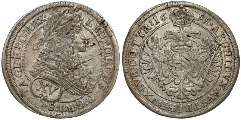 Austria, Leopold I, 15 krajcarów 1695, Wiedeń 
Grade: XF 

WORLD COINS - AUST...