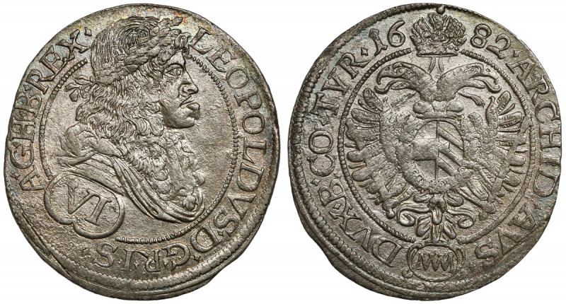 Austria, Leopold I, 6 krajcarów 1682, Wiedeń 
Grade: XF 

WORLD COINS - AUSTR...