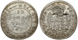 Saschen, Friedrich August, 1/12 taler 1698 EPH, Leipzig