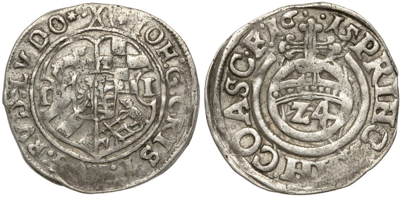 Anhalt, Johann Georg I., Christian I., August, Rudolf and Ludwig, 1/24 Taler 161...