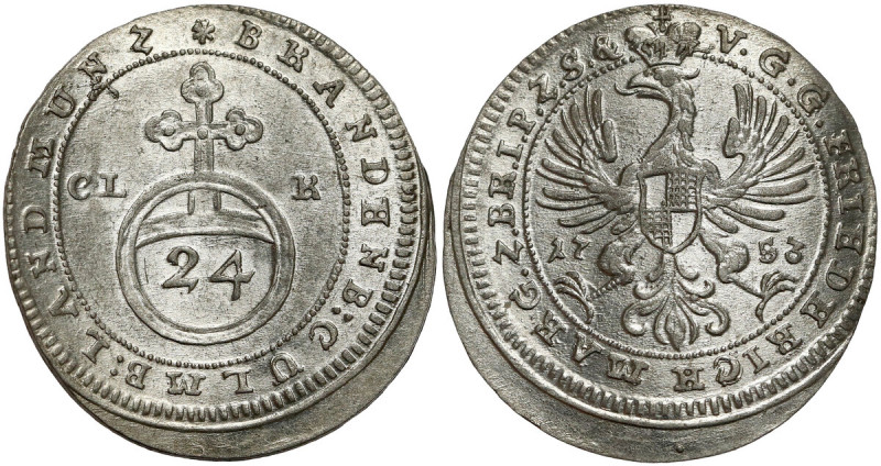 Brandenburg-Bayreuth, Friedrich, 1/24 Taler 1753 CLR Piękny, menniczy egzemplarz...