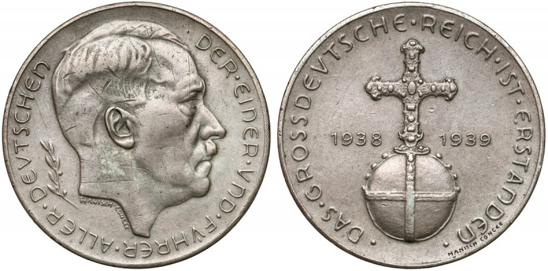 Niemcy, Medal pierwsza rocznica wcielenia Austrii do Cesarstwa Niemieckiego 1939...