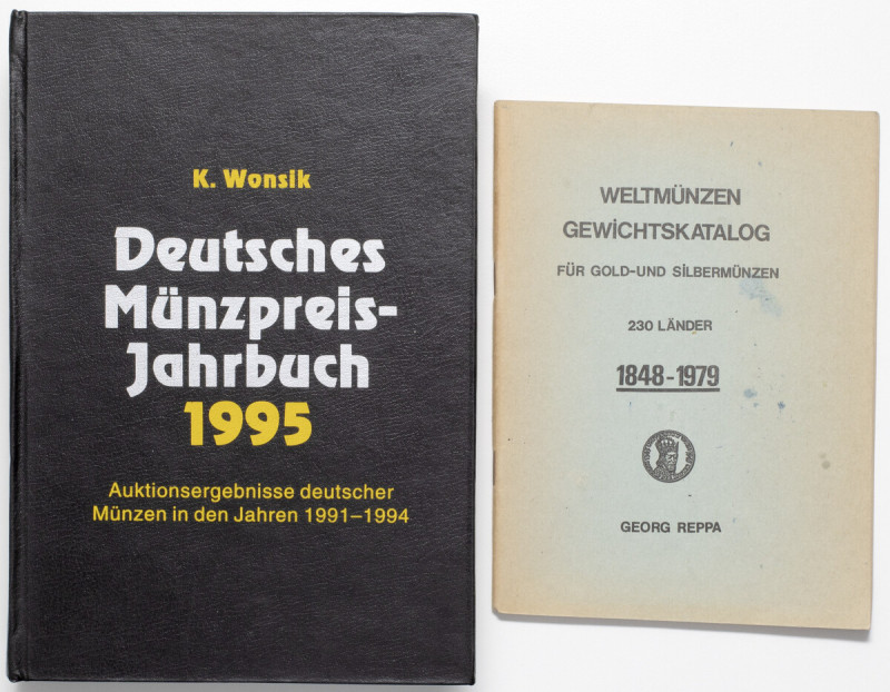 Deutsches Münzpreis-Jahrbuch 1995, Wonsik; Weltmunzen Gewichtskatalog, Reppa (2s...