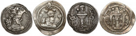 Sasanidzi, Szapur II (309–379) i Peroz I (457–484), drachma (2szt)