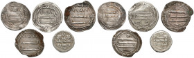 Islamic set of 5 silver dirhams ca. AD 749-1030