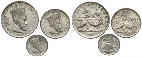 Etiopia, Haile Selassie I, od 10 do 50 Matonas 1931 - zestaw (3szt)