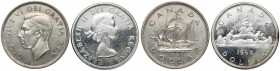 Kanada, Jerzy VI i Elżbieta II, Dolary 1949-1962 (2szt)