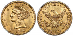 USA, 5 dollars 1855