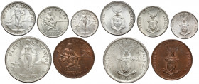 USA, Filipiny, od 1 do 50 centavos 1944-1945, zestaw (5szt)
