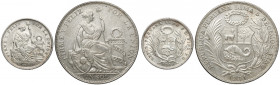 Peru, 1/5 sol 1907 i 1 sol 1934 (2szt)