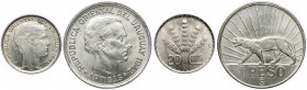 Urugwaj, 20 centesimos 1942 i 1 peso 1942 (2szt)