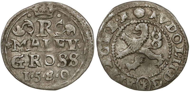 Czechy, Rudolf II, 'Maley' Grosz 1580 
Grade: XF- 

WORLD COINS - CZECH