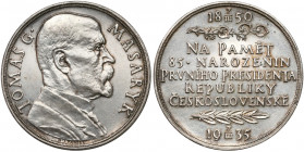 Czechosłowacja, Medal 1935 - 85 rocznica urodzin Tomasa Masaryka