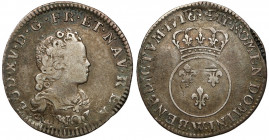 Francja, Ludwik XV, 1/10 ecu 1716-W, Lille
