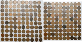 Łotwa, 2 santimi, różne roczniki - duży zestaw (100szt)
