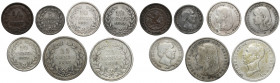 Niderlandy, od 1/2 do 25 centów 1849-1895, zestaw (7szt)