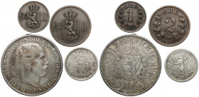 Norwegia, od 1 ore do 2 koron 1876-1915, zestaw (4szt)
