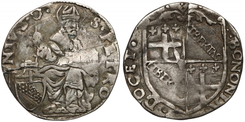 Watykan, Klemens VII, Grosso (1524-1534) Srebro, średnica 21,3 mm, waga 1,65 g.&...