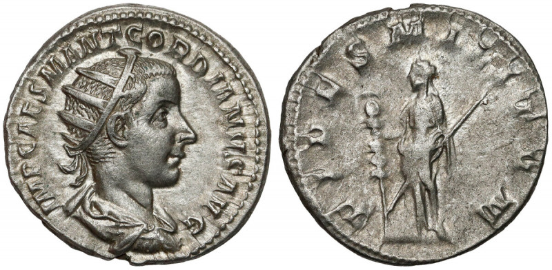 Gordian III (238-244 n.e.) Antoninian Awers: Popiersie cesarza w koronie promien...