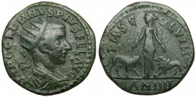 Gordian III (238-244 n.e.) Moesia Superior, Viminacjum, AE Dupondius