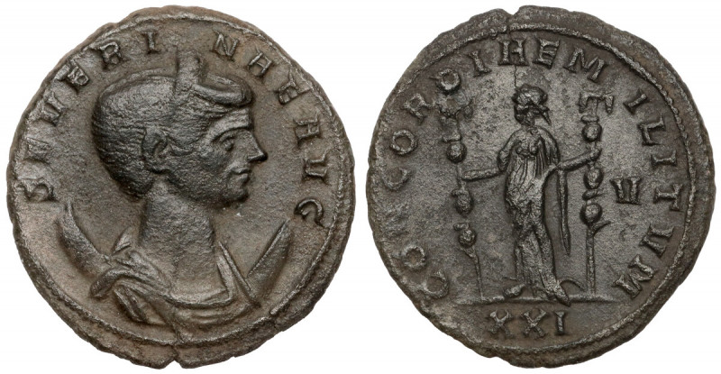 Seweryna (270-275 n.e.) Antoninian, Siscia Awers: Popiersie cesarzowej w diademi...