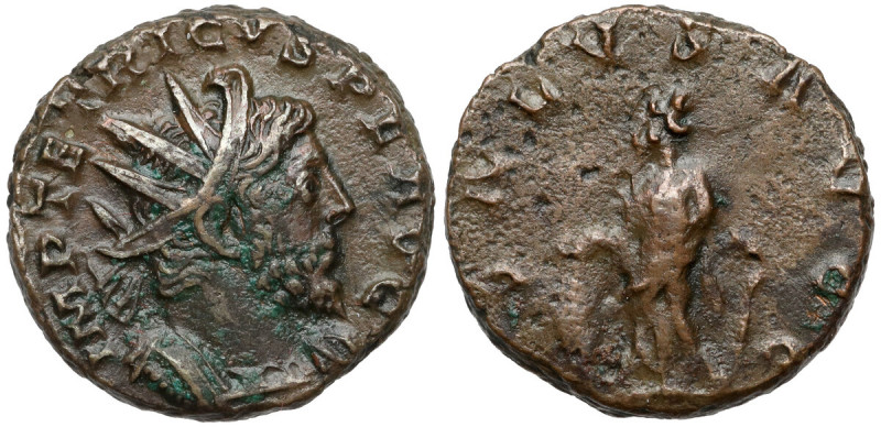 Tetryk I (270-273 n.e.) Antoninian - Imperium Galliarum Awers: Popiersie cesarza...