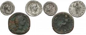 Cesarstwo Rzymskie - zestaw - denar, antoninian i sesterc (3szt)