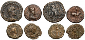 Cesarstwo Rzymskie i Kuszanie - MIX monet (4szt)