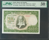 1000 Pesetas. 31 de Diciembre de 1951. Sin serie. (Edifil 2017: 463). Conserva todo su apresto original. EBC. Encapsulado PMG50EPQ.