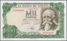 1000 Pesetas. 17 de Noviembre de 1971. Serie Z. (Edifil 2017: 474b). Apresto original. SC.