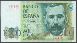 1000 Pesetas. 23 de Octubre de 1979. Sin serie. (Edifil 2017: 477). SC.
