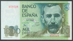 1000 Pesetas. 23 de Octubre de 1979. Sin serie. (Edifil 2017: 477). SC.