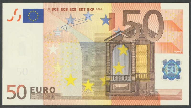 50 Euros. 1 de Enero de 2002. Firma Trichet. Serie V (España). (Edifil 2017: 489...