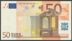 50 Euros. 1 de Enero de 2002. Firma Trichet. Serie V (España). (Edifil 2017: 489A). SC-.
