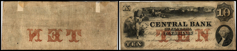 Republik 1854 - heute
USA, Alabama. 10 Dollar, 1854. Serie B.
Klebereste
V - VI