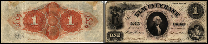 Colonial Currency
USA, Connecticut. 1 Dollar, 1853. Serie A.
Klebereste
IV