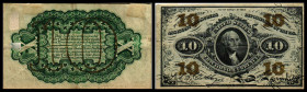 Republik 1854 - heute
USA, Fractional Currency. 10 Cent, 1863. Serie -.
P.122
Klebereste
II - III