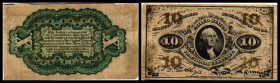 Republik 1854 - heute
USA, Fractional Currency. 10 Cent, 1863. Serie -.
P.122
Klebereste
III - IV