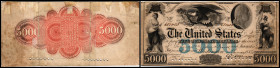 Republik 1854 - heute
USA, Fractional Currency. 5000 Dollar, 1847. Serie C.
P 52
Klebereste
IV