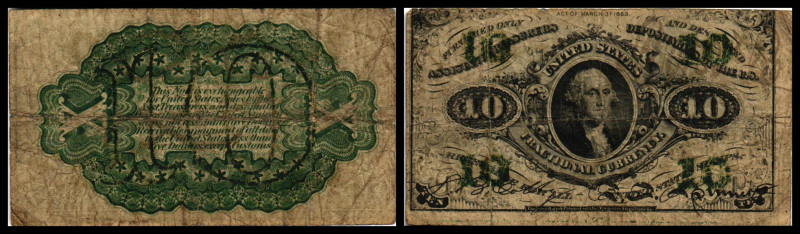 Republik 1854 - heute
USA, Fractional Currency. 5, 10 Cents, 1863. 3 Stück.
Kleb...