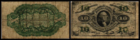 Republik 1854 - heute
USA, Fractional Currency. 5, 10 Cents, 1863. 3 Stück.
Klebereste
V