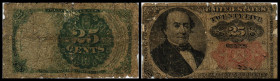 Republik 1854 - heute
USA, Fractional Currency. 10, 25 Cents, 1849. 2 Stück.
Klebereste
V - VI
