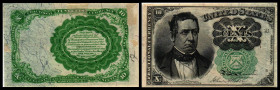 Republik 1854 - heute
USA, Fractional Currency. 10 Cents, 1874. Serie M-5.
Fr. 1264
Klebereste
I