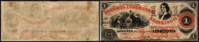 Republik 1854 - heute
USA, Georgia. 1 Dollar, 1861. Serie B.
Cr. A-862
Klebereste
III