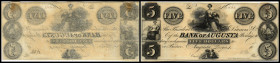 Colonial Currency
USA, Georgia. 5 Dollar, 18--. nicht ausgegeben.
Serie D.
GA30G66
Klebereste
I