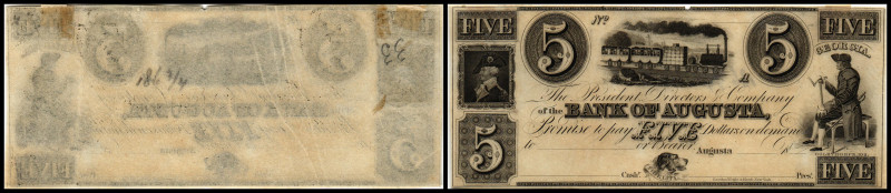 Colonial Currency
USA, Georgia. 5 Dollar, 18--. Serie A.
Klebereste
I-