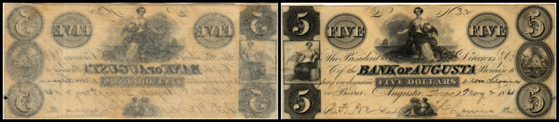 Republik 1854 - heute
USA, Georgia. 5 Dollar, 1861. Serie D.
GA30G66
Klebereste ...