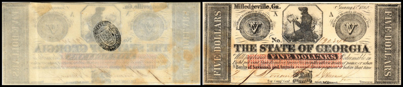 Republik 1854 - heute
USA, Georgia. 5 Dollar, 1862. mit schwarzem Stempel in Rv....