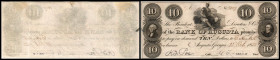 Colonial Currency
USA, Georgia. 10 Dollar, 1833. Serie A.
Fr. G94
Klebereste im Rv.
I - I-